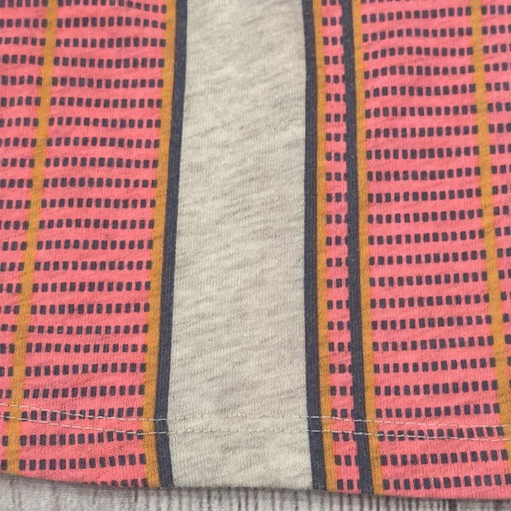 Okie Dokie Baby Girls Pink and Geay Striped Summer Top - Picture 4 of 4